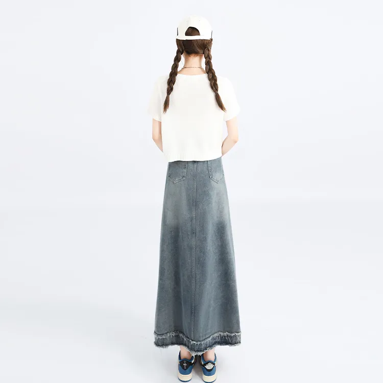 Garbege Denim Dress Skirt Women's-2