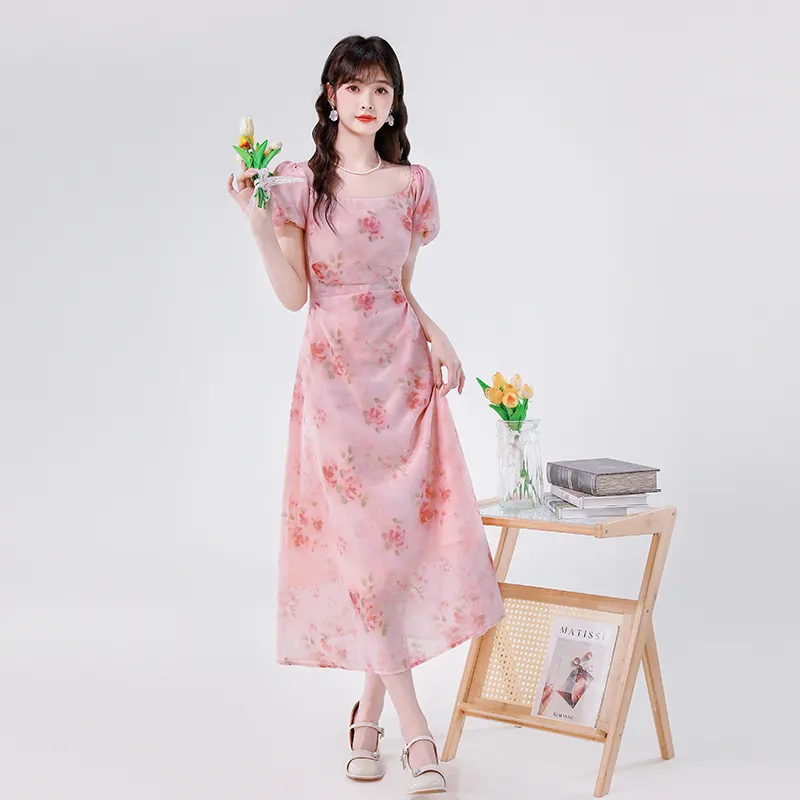 Garbege Short Sleeved Dress Women's-4