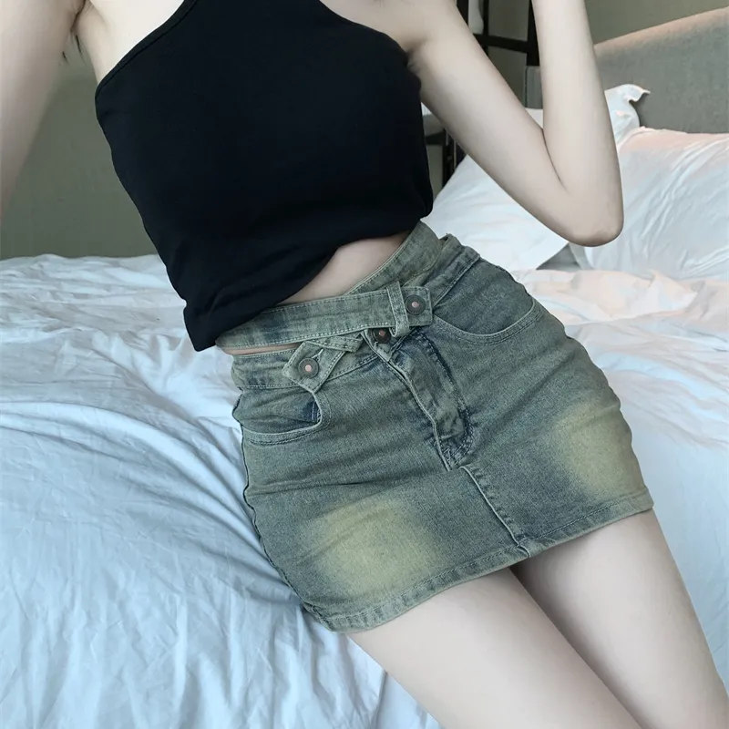 Garbege Denim Short Skirts Women's-6