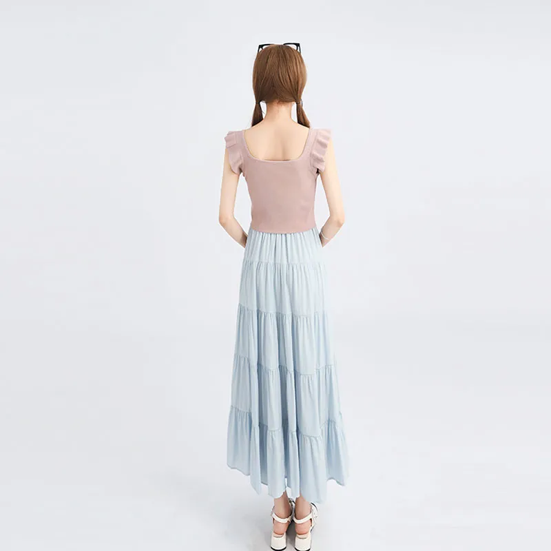Garbege Casual Long Skirt Women's-3