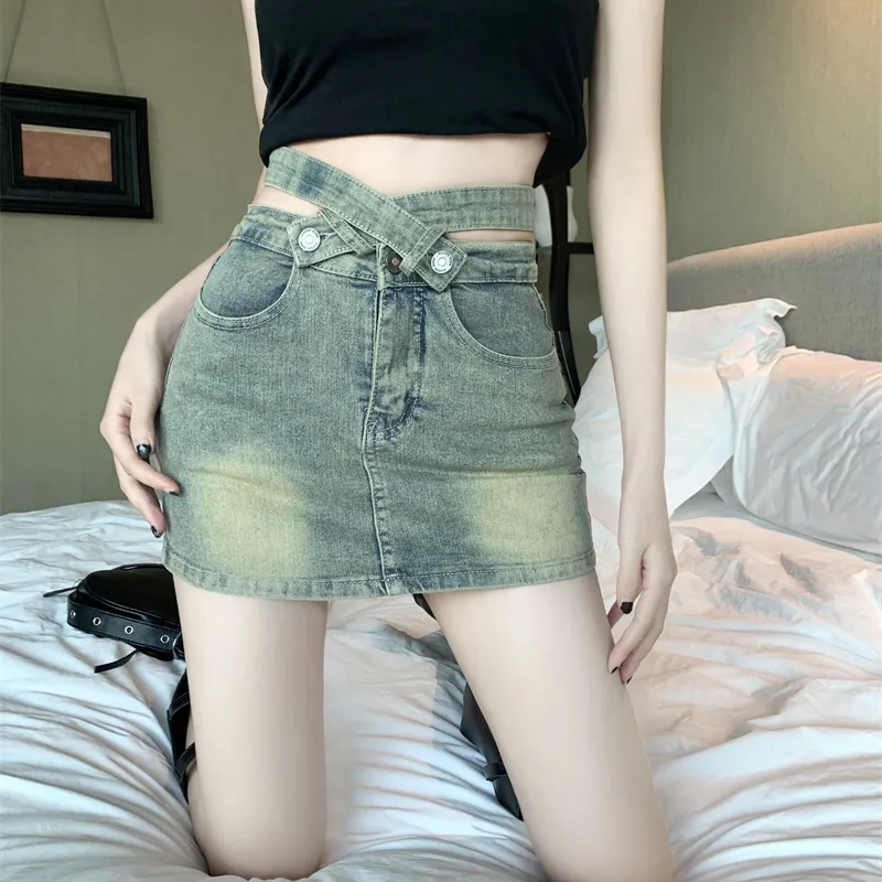 Garbege Denim Short Skirts Women's-7