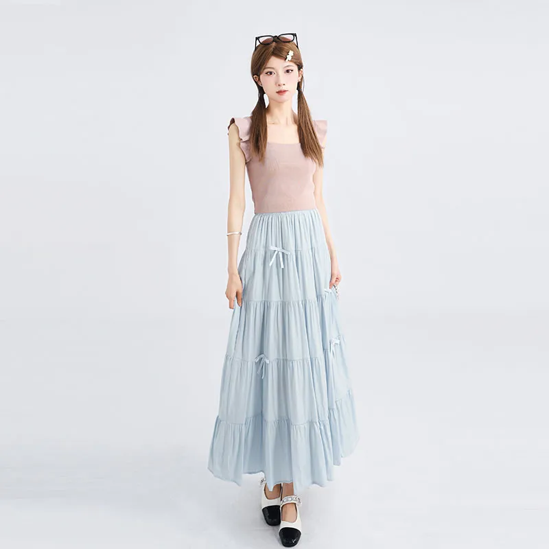 Garbege Casual Long Skirt Women's-4