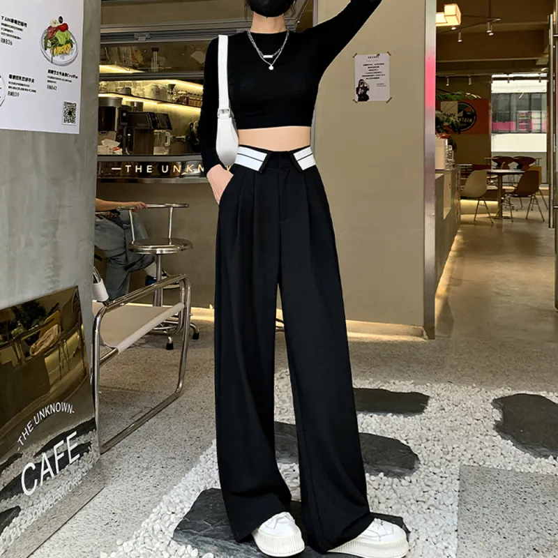 Garbege Casual Pants Women's Black-9