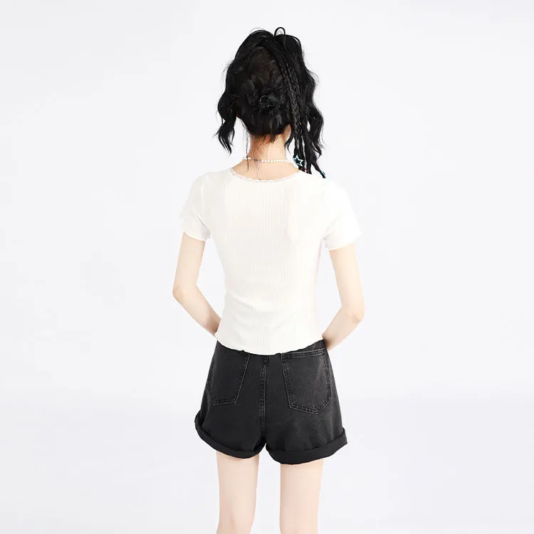 Garbege Denim Shorts Women's-5