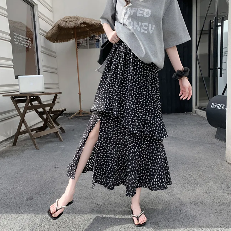 Garbege Casual Long Skirt Women's-9