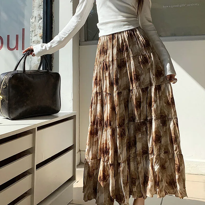 Garbege Casual Long Skirts Women's-4