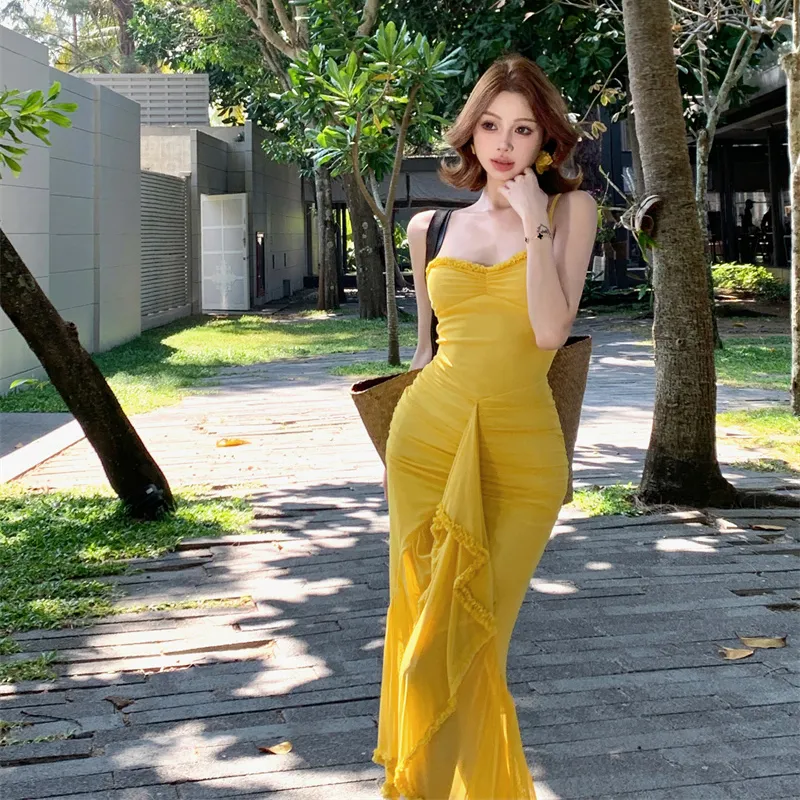 Garbege Evening Dresses Women's Yellow Formalwear-2