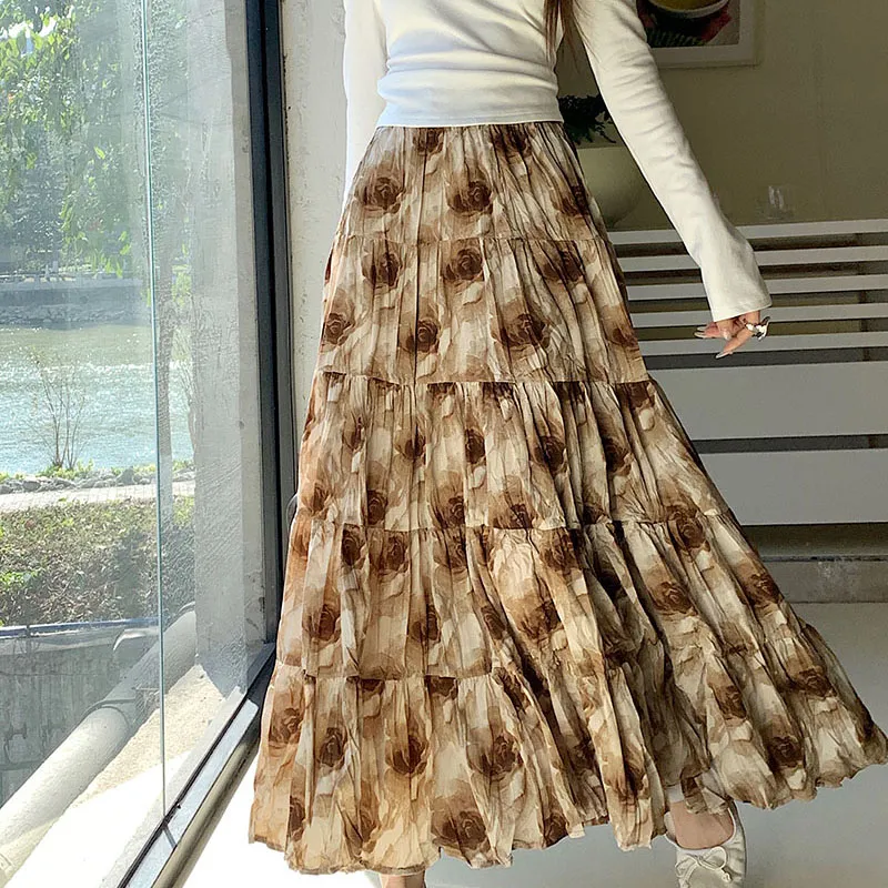Garbege Casual Long Skirts Women's-2