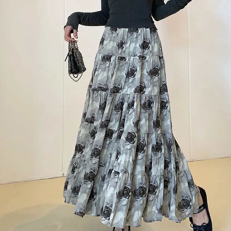 Garbege Casual Long Skirts Women's-10