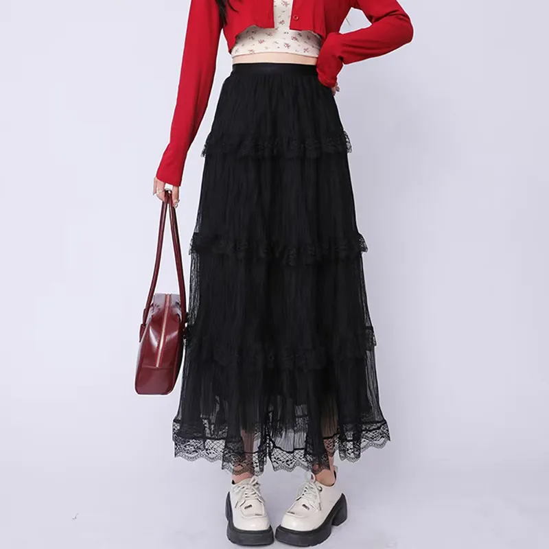 Garbege Casual Long Skirt Women's-3