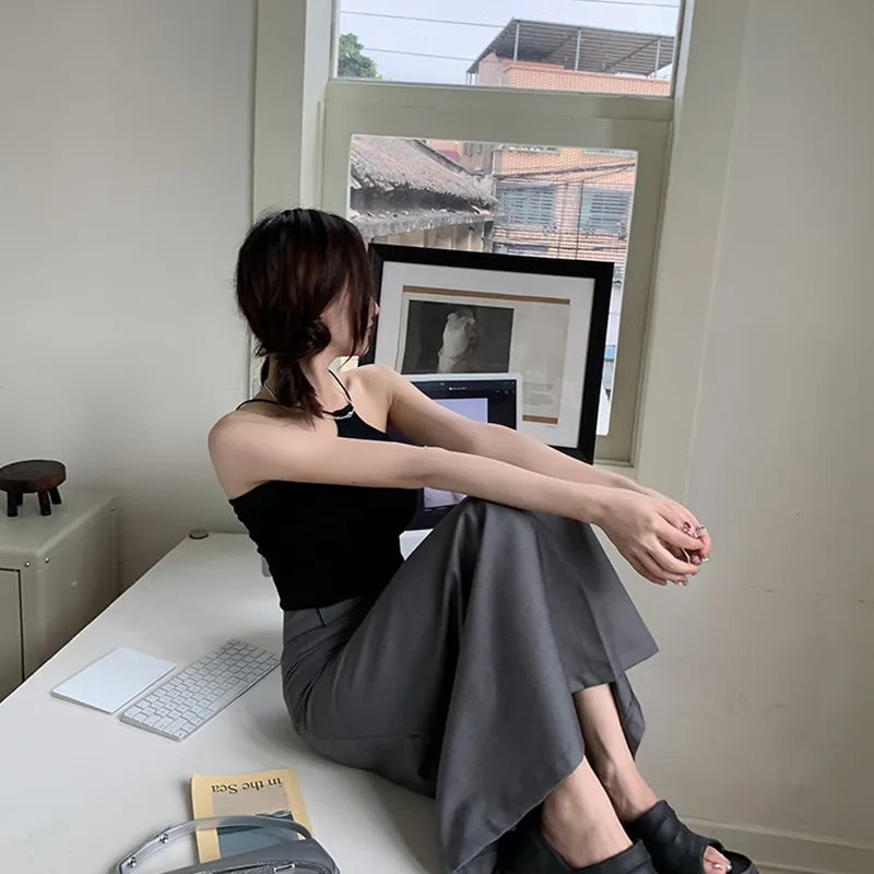 Garbege Casual Long Skirts Women's Gray-6
