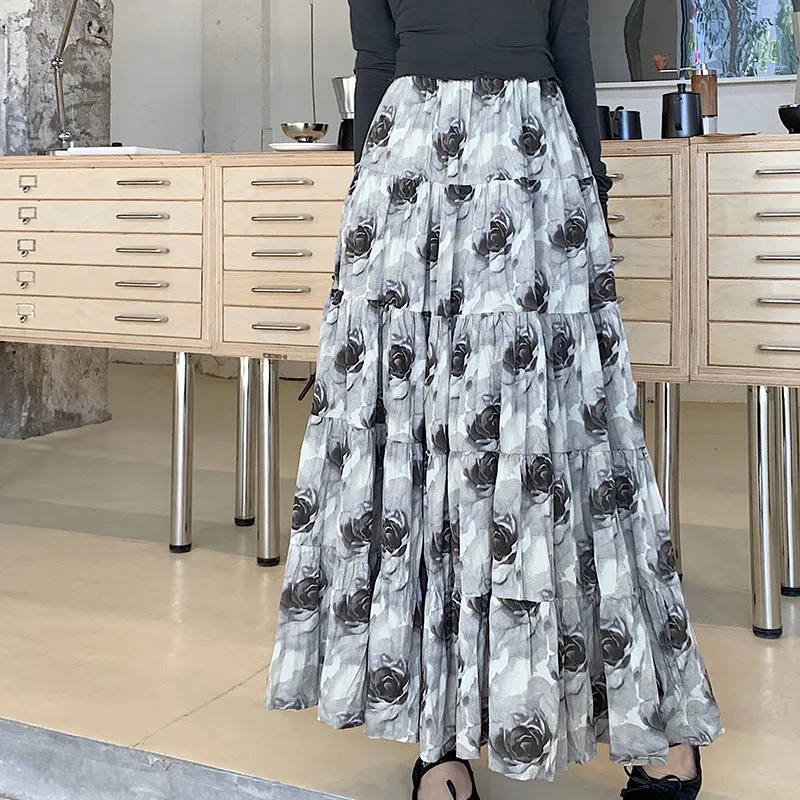 Garbege Casual Long Skirts Women's-12