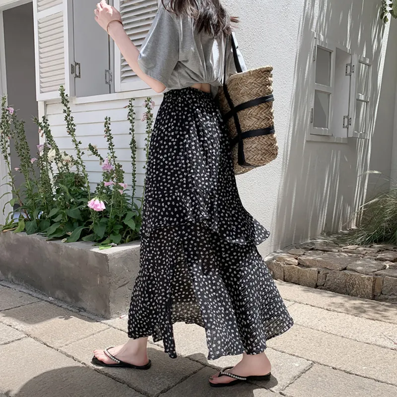 Garbege Casual Long Skirt Women's-10