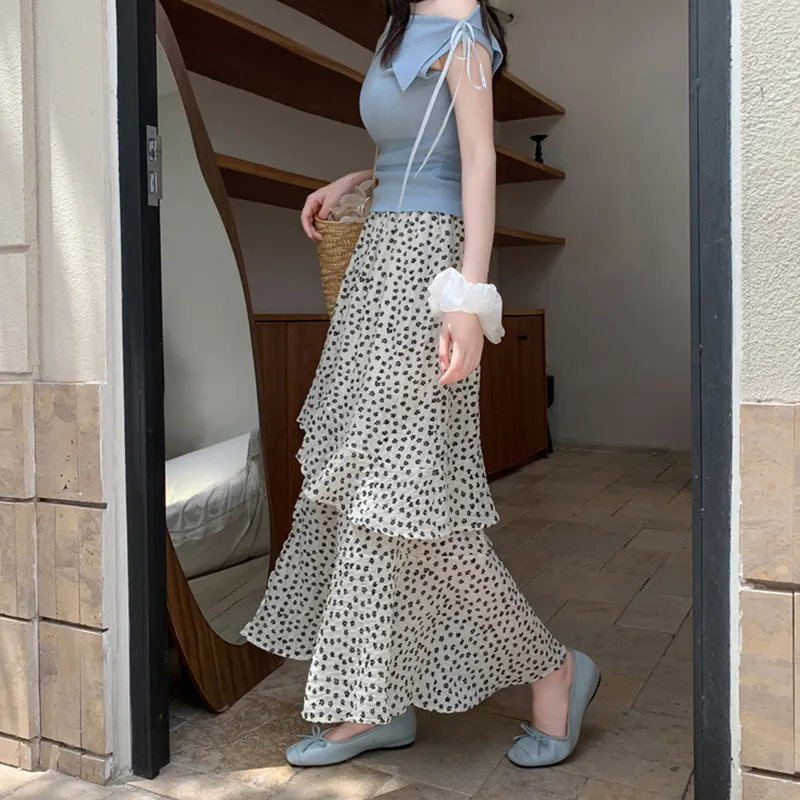 Garbege Casual Long Skirt Women's-5