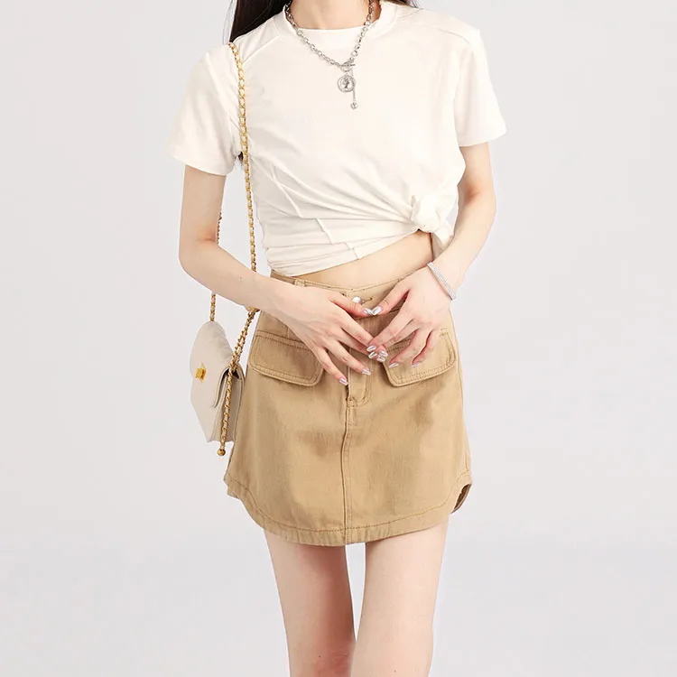 Garbege Denim Short Skirts Women's-19