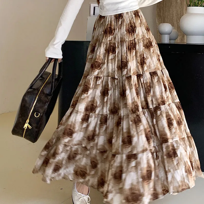 Garbege Casual Long Skirts Women's-6
