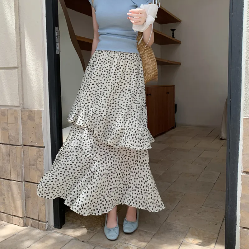 Garbege Casual Long Skirt Women's-4