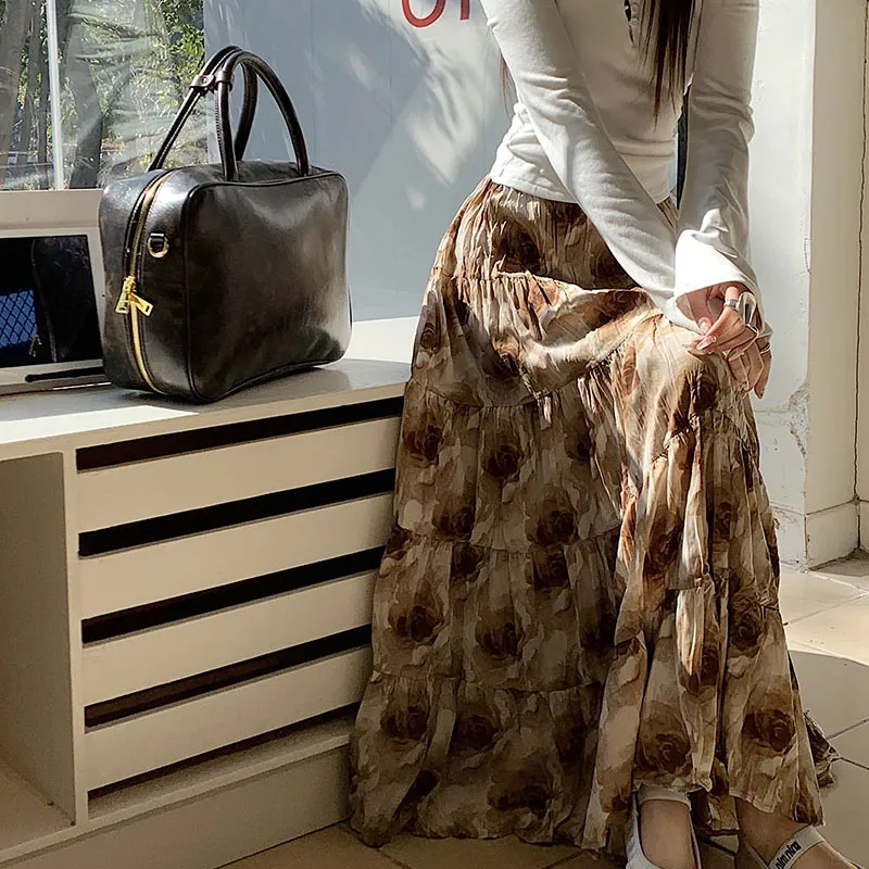 Garbege Casual Long Skirts Women's-5