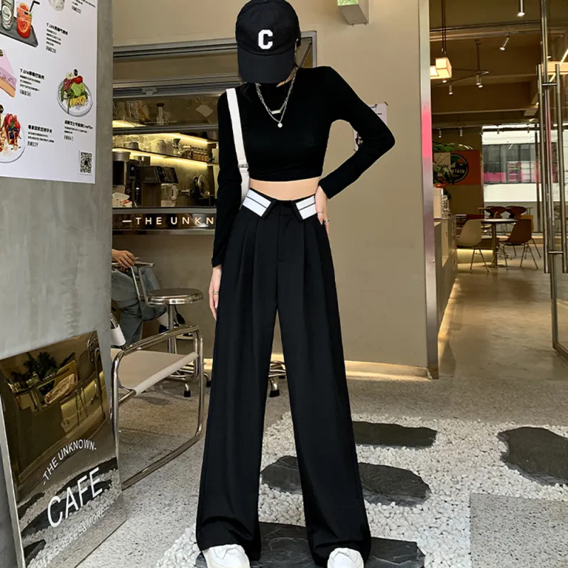 Garbege Casual Pants Women's Black-8