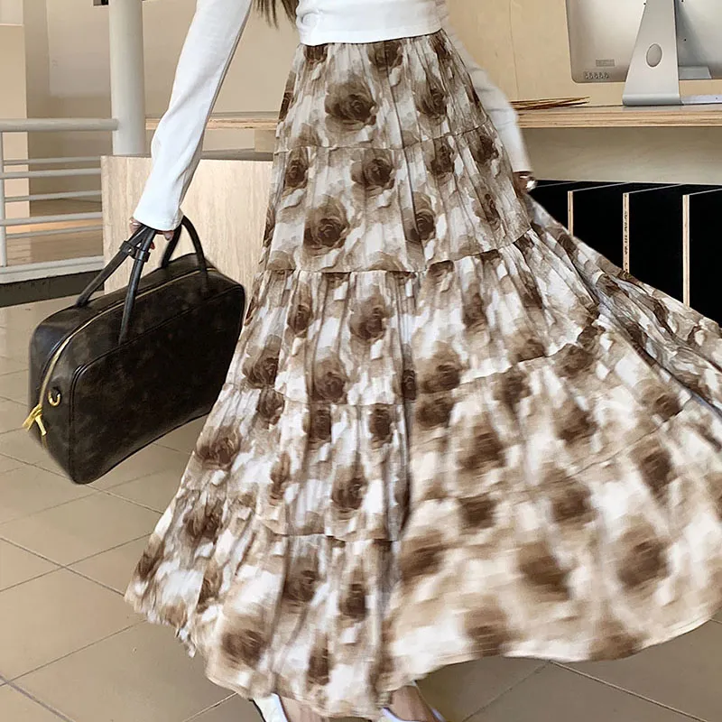 Garbege Casual Long Skirts Women's-7