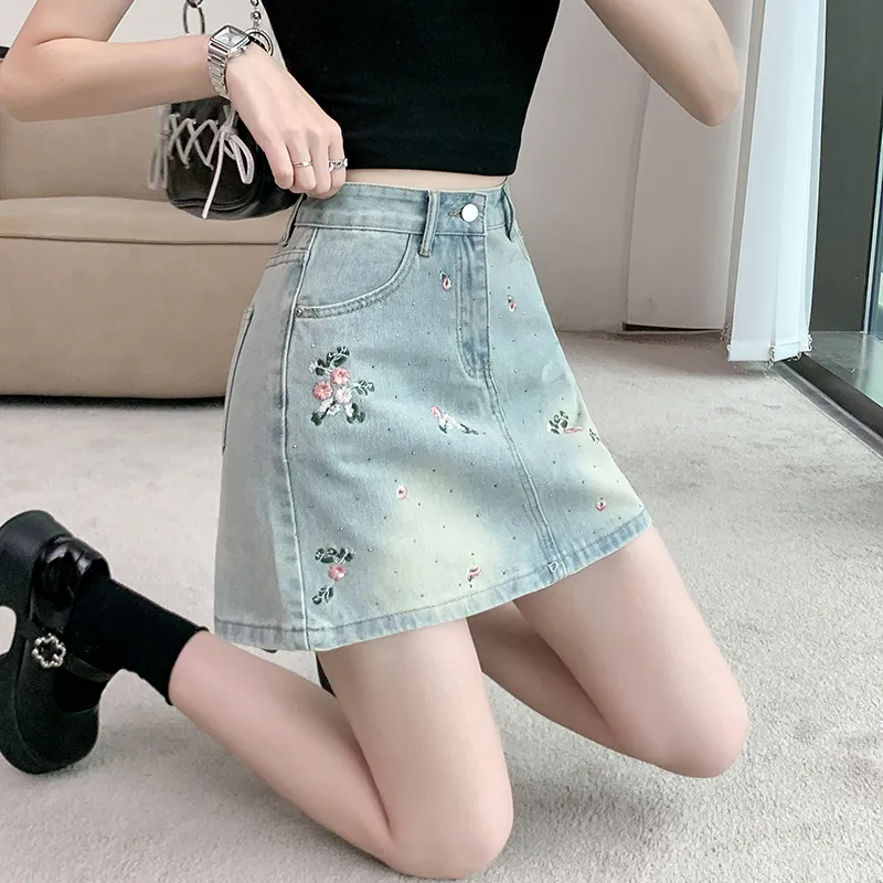 Garbege Denim Short Skirts Women's-3