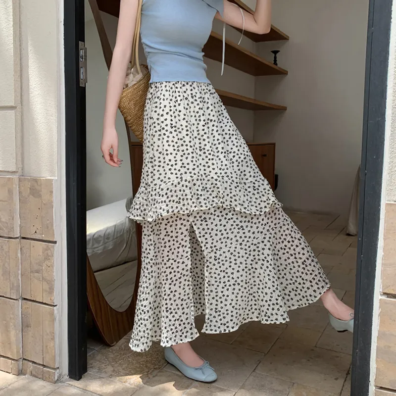 Garbege Casual Long Skirt Women's-3