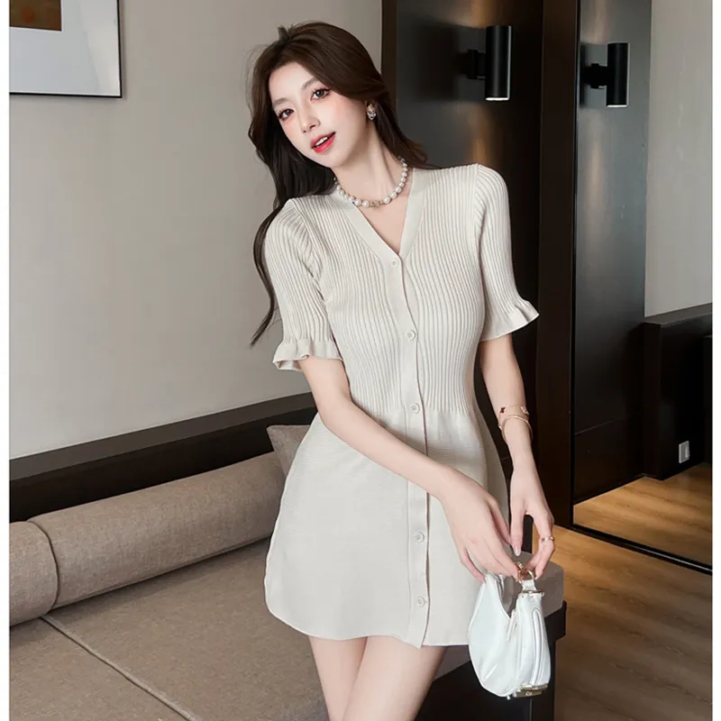 Garbege Short Sleeved Dress Women's-2