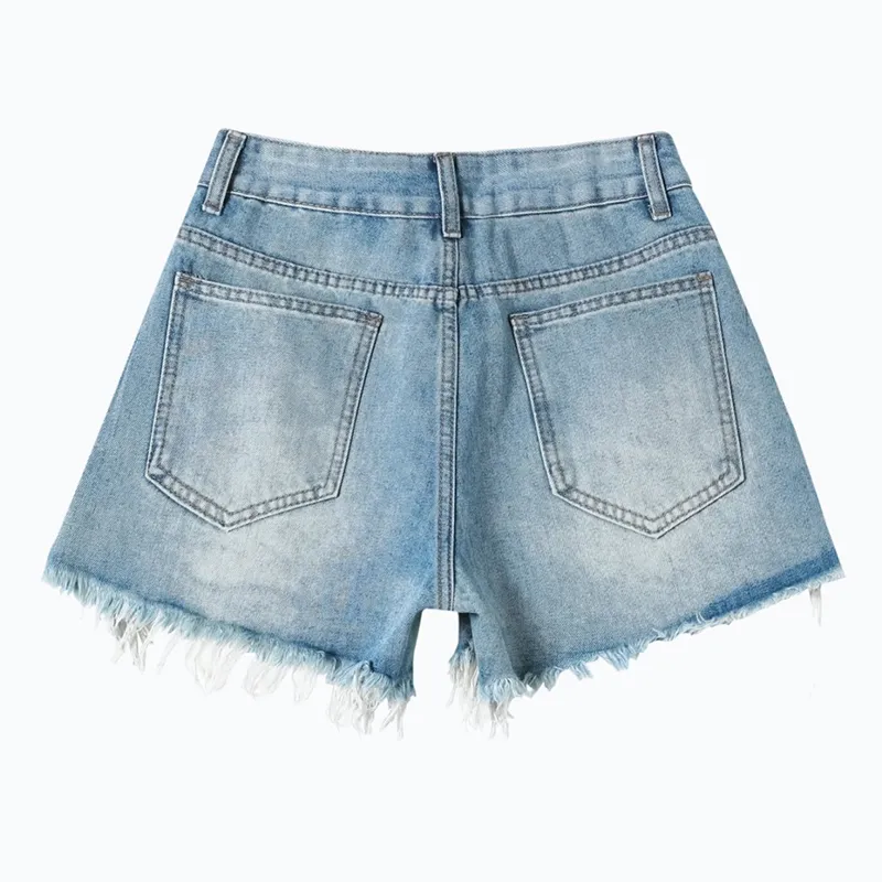 Garbege Denim Shorts Women's Vintage Blue-1
