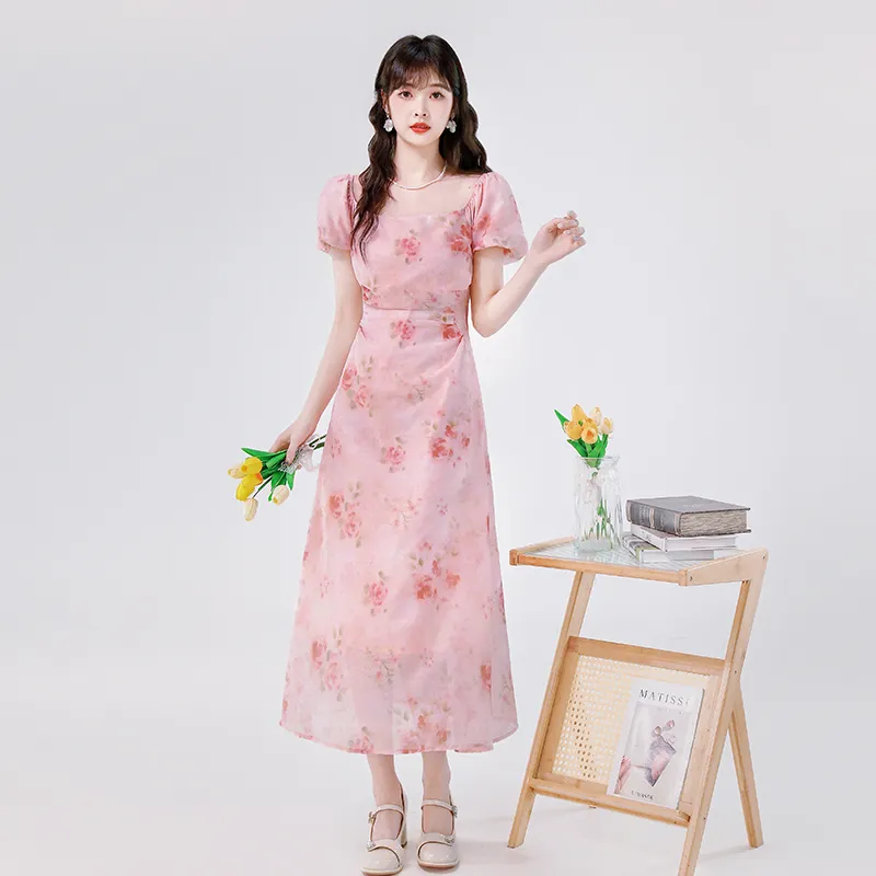 Garbege Short Sleeved Dress Women's-3