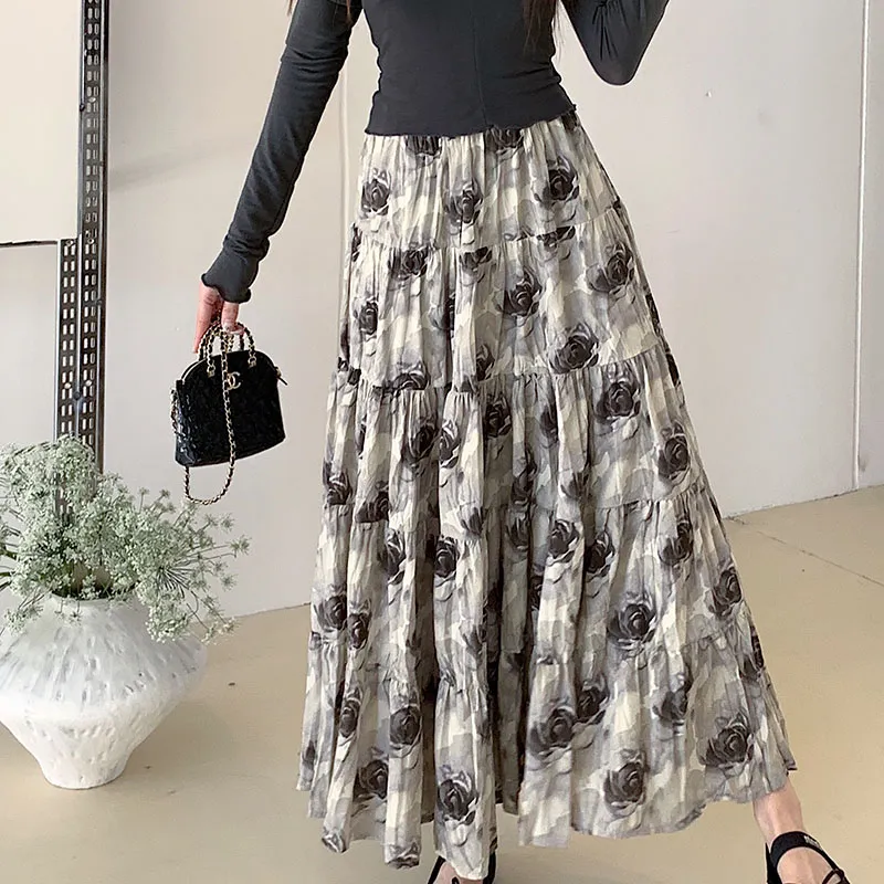 Garbege Casual Long Skirts Women's-14