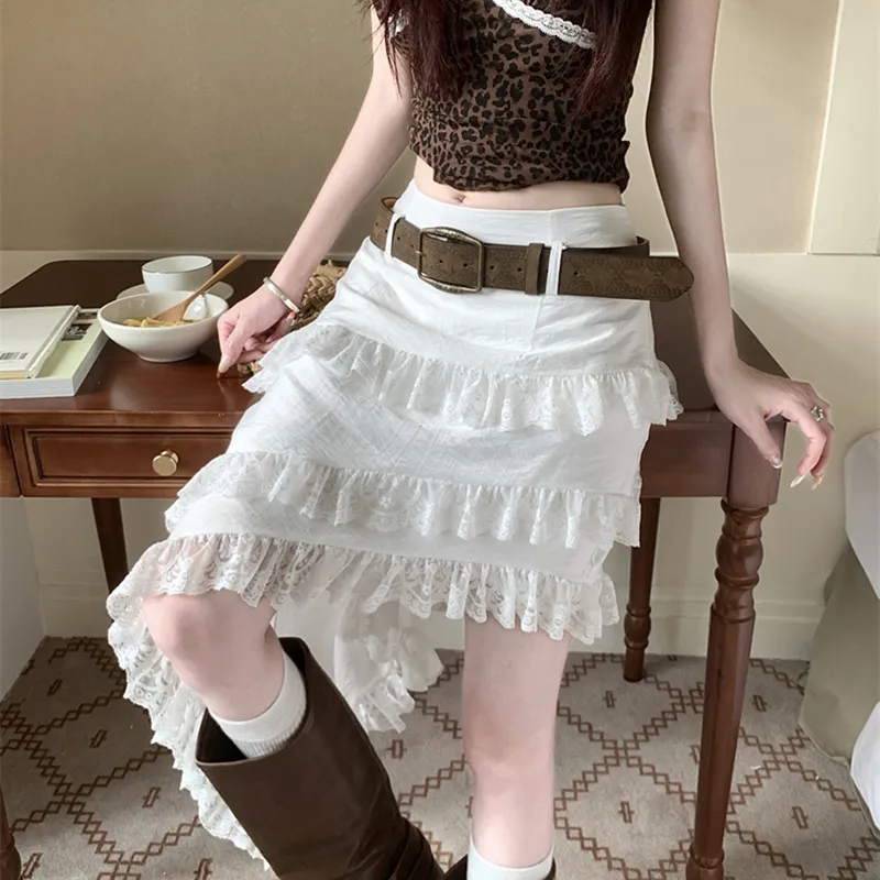 Garbege Casual Long Skirt Women's-5