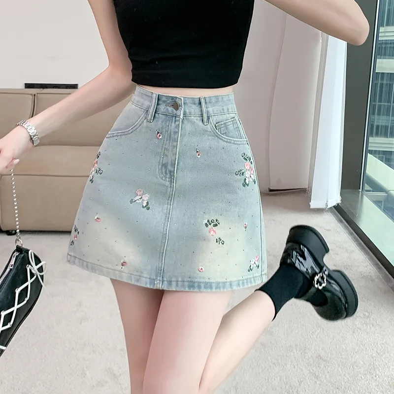Garbege Denim Short Skirts Women's-5