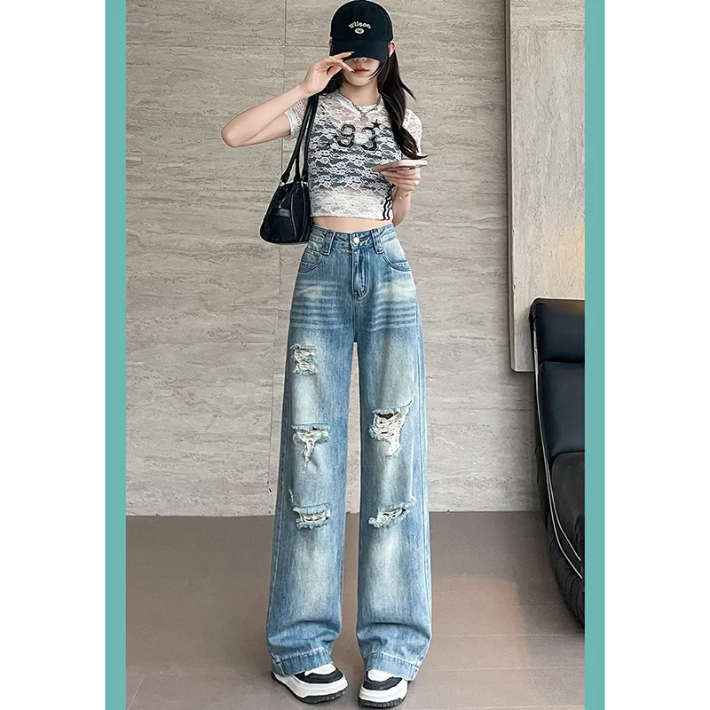 Garbege Jeans Women's Light Vintage Blue-2