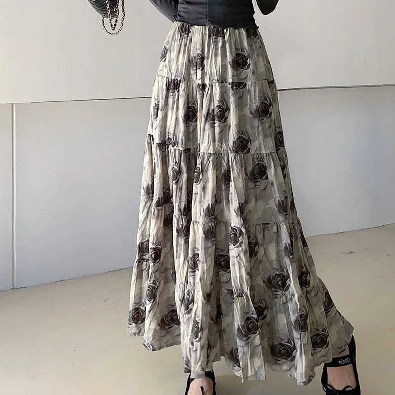 Garbege Casual Long Skirts Women's-13