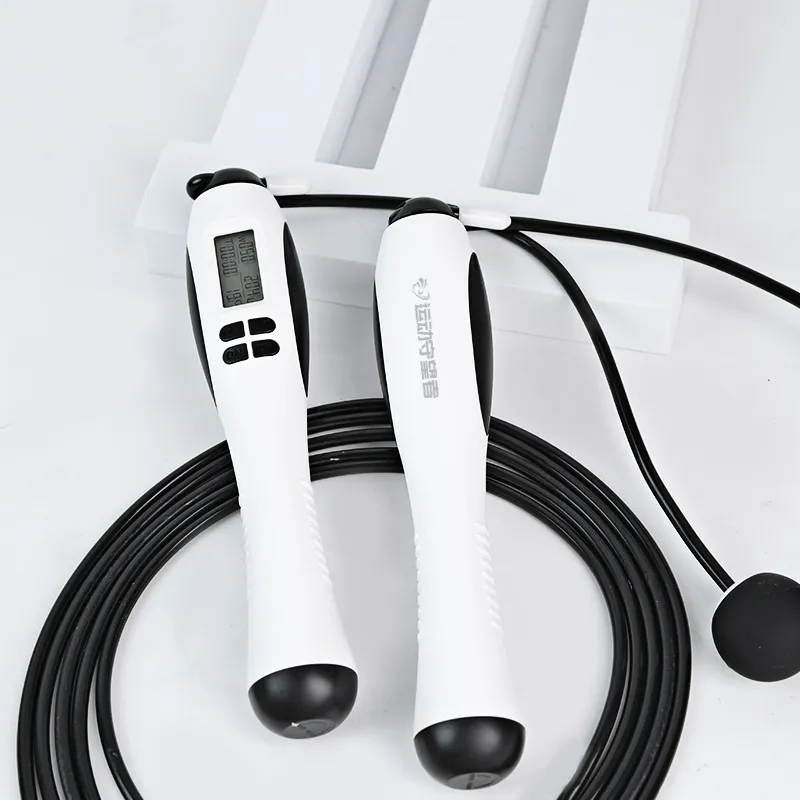 SPTLOOKER Aerobic Fat Reduction Smart Counting Jump Ropes Adults Steel Wire Rope ABS Controller 2.8m-4