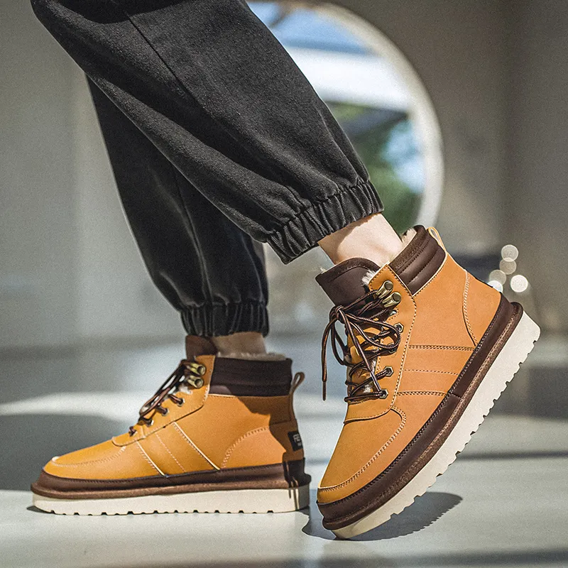 Seasonal Products Height Increasing Short Snow Boots Men's-2