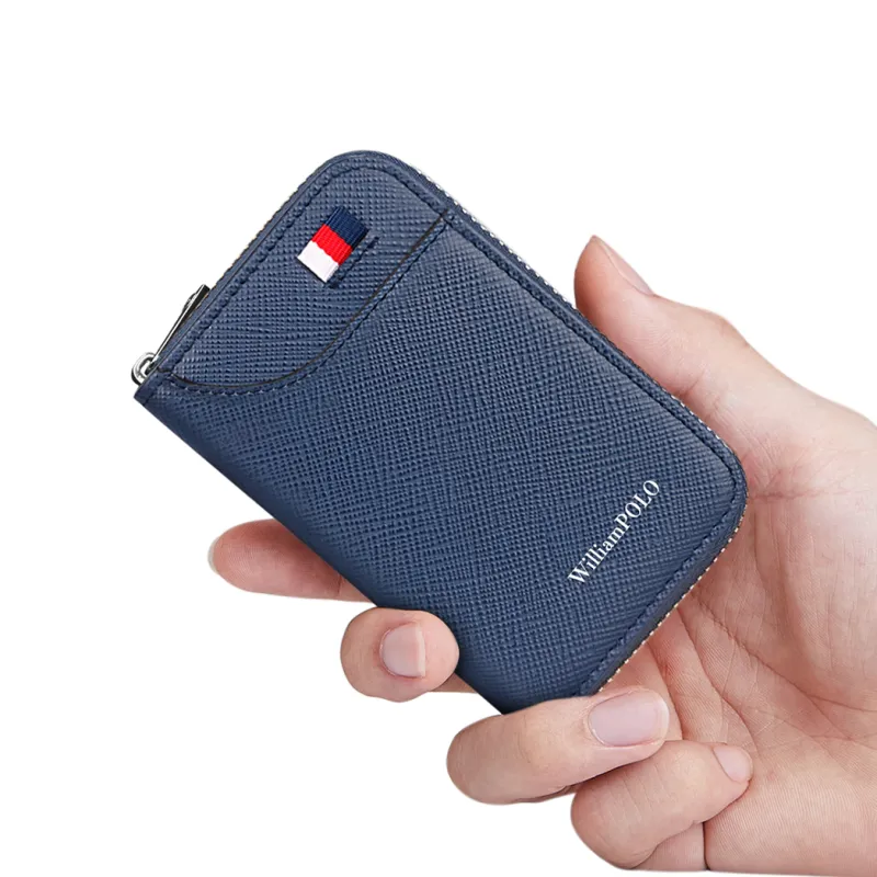 WilliamPOLO Cow Leather Multifunction Accordion Wallet Driver's License Card Holder Unisex Multicolor-6