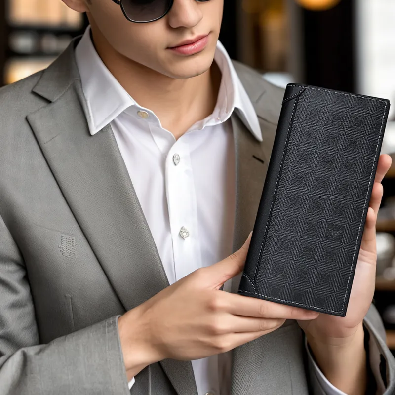 WilliamPOLO PVC Wallet Men's Black-12