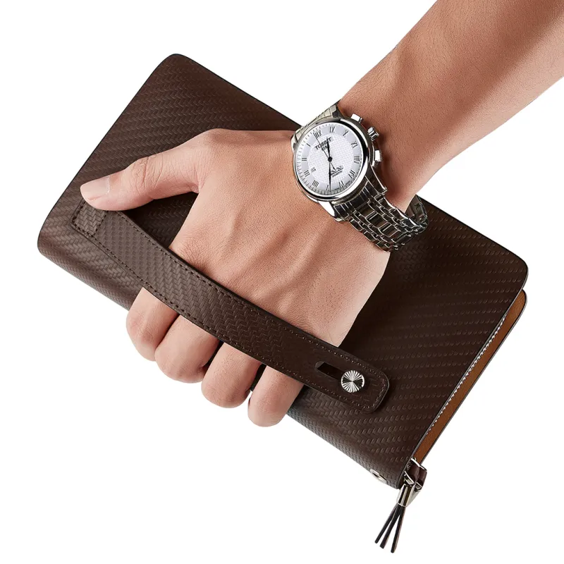 WilliamPOLO Cow Leather Large Capacity Wallet Clutch Regular Men's Multicolor-16