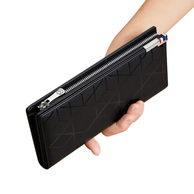 WilliamPOLO Wallets Black Laser Pattern-6