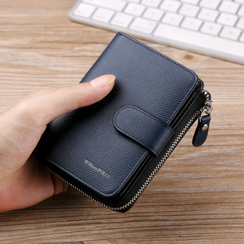 WilliamPOLO Cow Leather Coin Purse Men's Multicolor-16