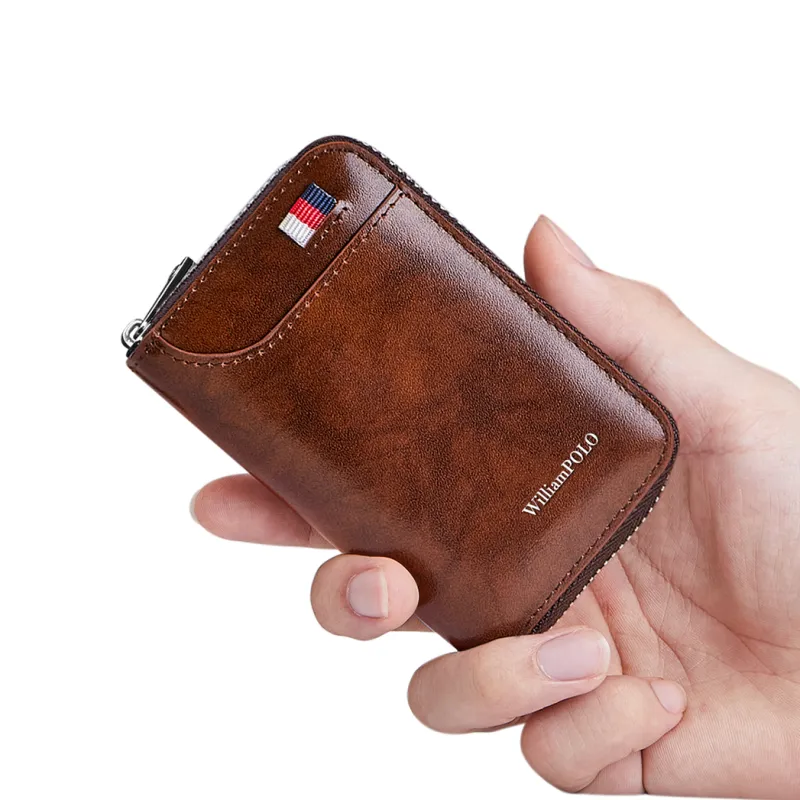 WilliamPOLO Cow Leather Multifunction Accordion Wallet Driver's License Card Holder Unisex Multicolor-10