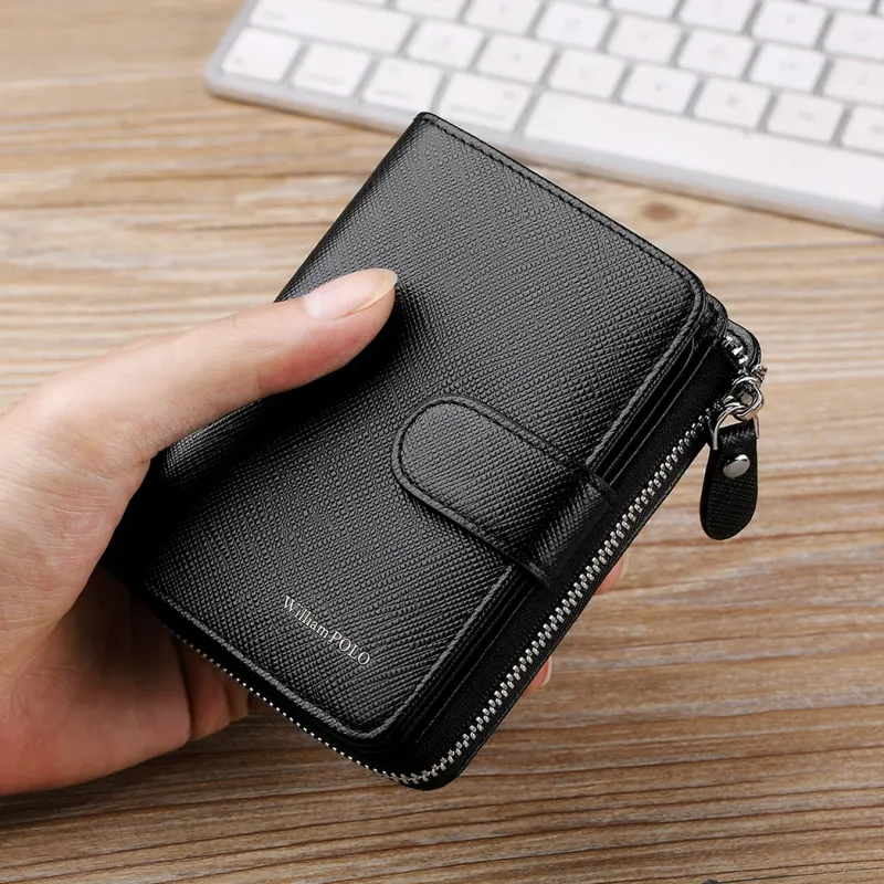 WilliamPOLO Cow Leather Coin Purse Men's Multicolor-11