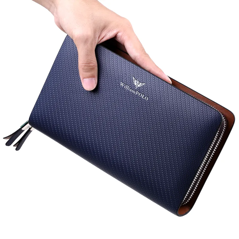 WilliamPOLO Cow Leather Large Capacity Wallet Clutch Regular Men's Multicolor-11