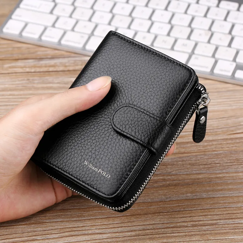 WilliamPOLO Cow Leather Coin Purse Men's Multicolor-5