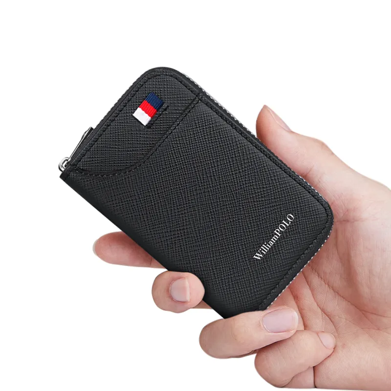 WilliamPOLO Cow Leather Multifunction Accordion Wallet Driver's License Card Holder Unisex Multicolor-3