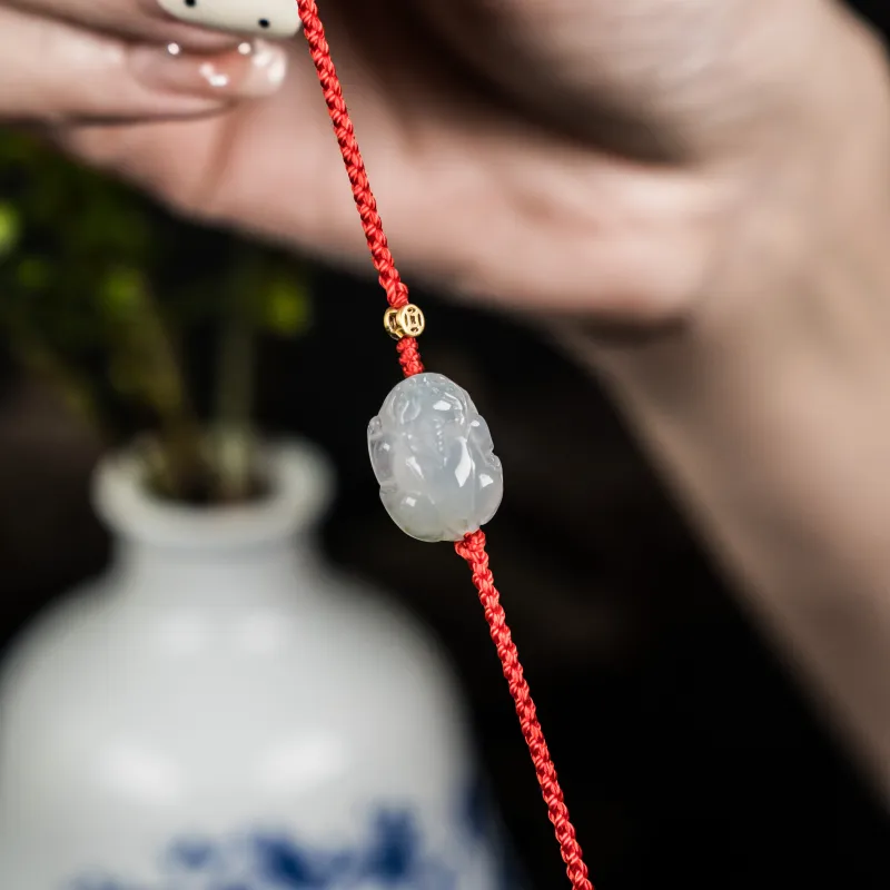 Green Waves Ice Glutinous Jadeite Bracelets Unisex-2