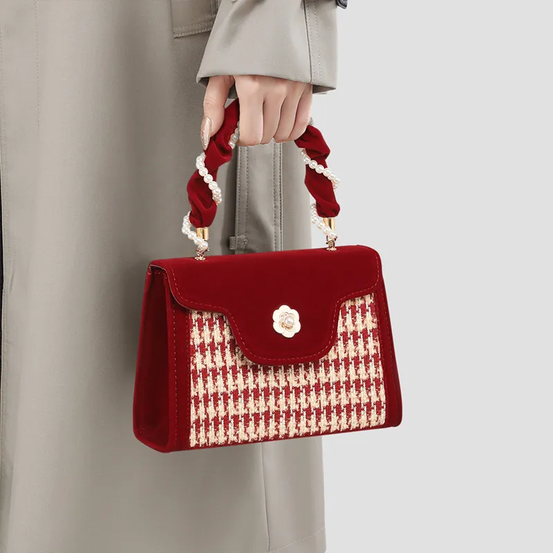 COMELY Fabric One Shoulder Handbags Regular Women's Burgundy-1