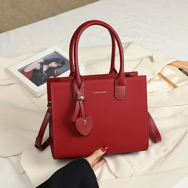 COMELY Cow Leather With Synthetic Leather Mom Bag, Crossbody Bag, One Shoulder Handbag Regular Women's Red-3