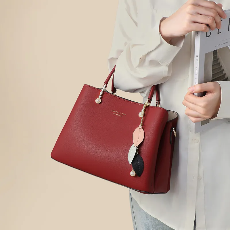 COMELY Cow Leather Handbag Shoulder Bag Crossbody Bag Kelly Bag Regular Women's Ecru-14